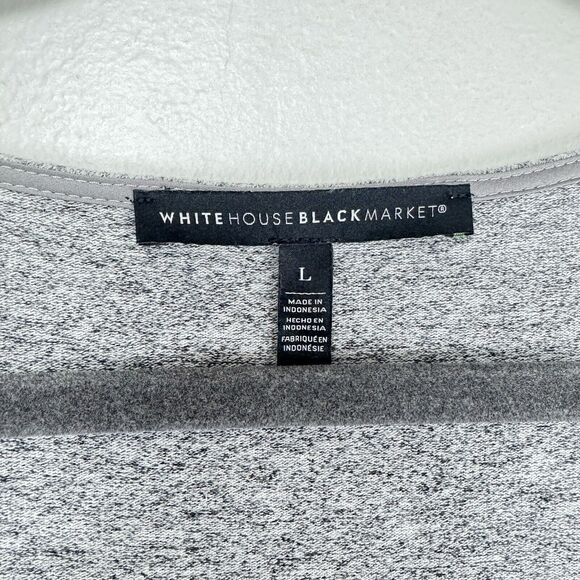 WHBM White House Black Market Grey V-Neck Tunic Sweater Tank Top Size Large - Picture 3 of 5